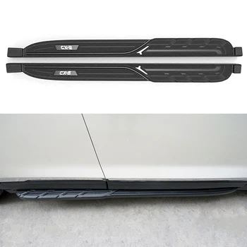 

2 Pieces Fit for Mazda- CX-5 CX5 2017 2018 2019 2020 Aluminum Fixed Side Step Nerf Bar Running Board Guard Protector - Black