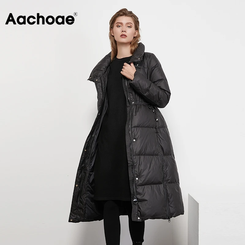 Aachoae Solid Long Womens Coats Long Sleeve Casual