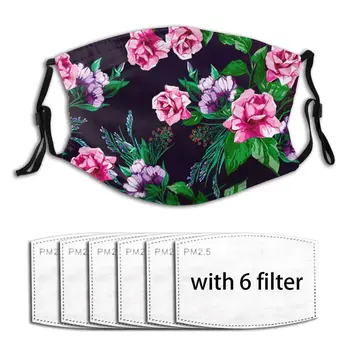 

Anti Dust Floral Rose Unisex Cosplay Party Outdoor Cool Mouth Cover Mask Reusable Breathable