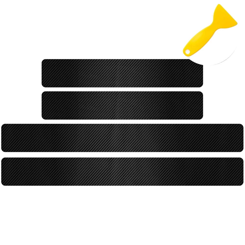 4PCS Car styling 3D Carbon Fiber Door Sill Plate Sticker For Dodge Challenger RAM 1500 Charger Avenger Caliber Nitro | Автомобили и