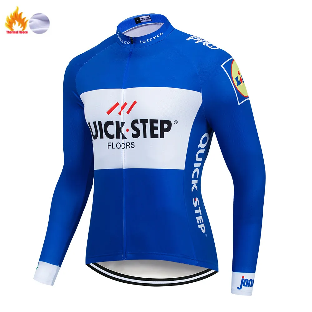 Зимний быстрый шаг 9D велосипедная майка комплект велосипедных брюк для мужчин Ropa Ciclismo термальная флисовая велосипедная Одежда Майо кулот - Цвет: Winter jersey