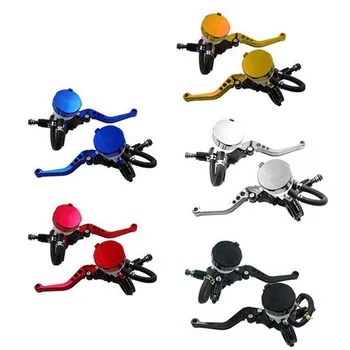 

one pair Motorcycle 7/8'' 22mm Clutch Brake Lever Master Cylinder Reservoir Set with Adjustable Levers and Fluid Reservoir