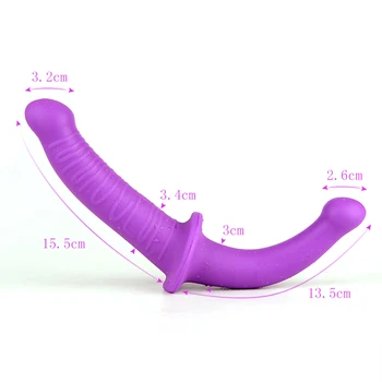 Strap on Double Dildo Clitoris Stimulator Anus Vagina Massage G Spot Dildo Penis Strapless Strapon Sex Toys for Lesbian Women 2