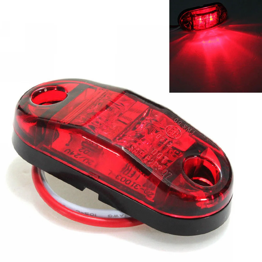

1pc DC 10-30V Car Truck Trailer Van Lorry Red LED Side Marker Indicator Tail Light Lamp Waterproof Truck Trailer Marker Light