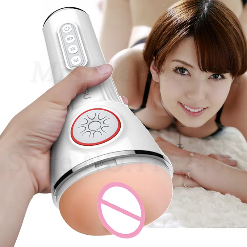 2021 New Realistic Vagina Real Pussy Male Masturbator Cup Moaning Oral Sucking Vibrating Adult Sex Toys For Men Machine | Красота и