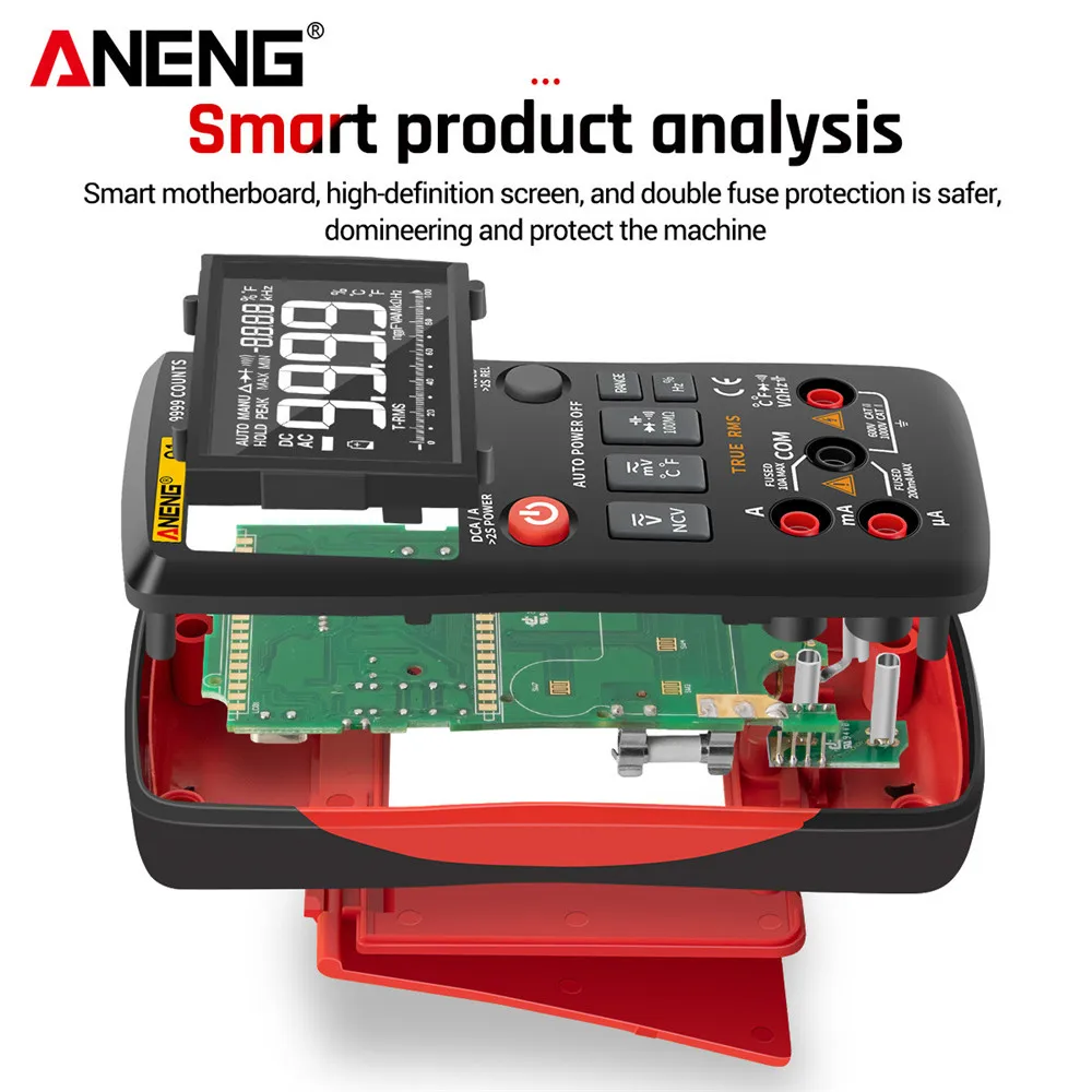 ANENG Q1 мультиметр тестер 9999 цифровой rm409 esr meter digital multimeter транзистор указатель