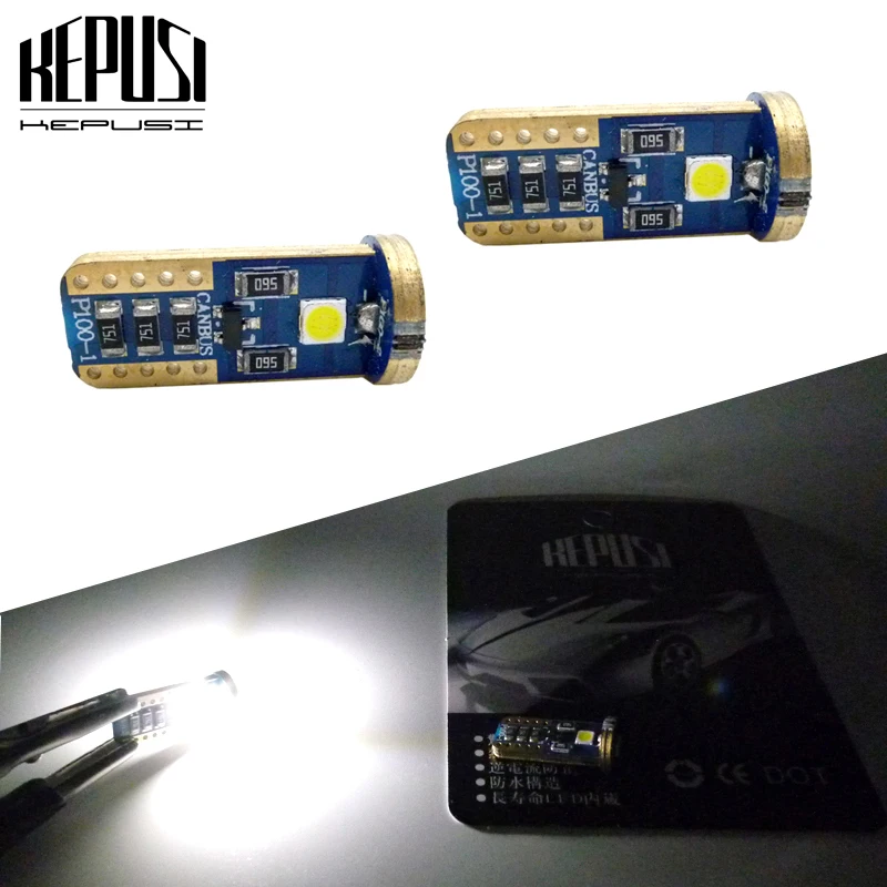 

2PCS Car Lights T10 LED 194 168 SMD For W5W Led White LED Wedge Side Bulbs Lamp 12V Parking Bulb Car External Clearance Lights