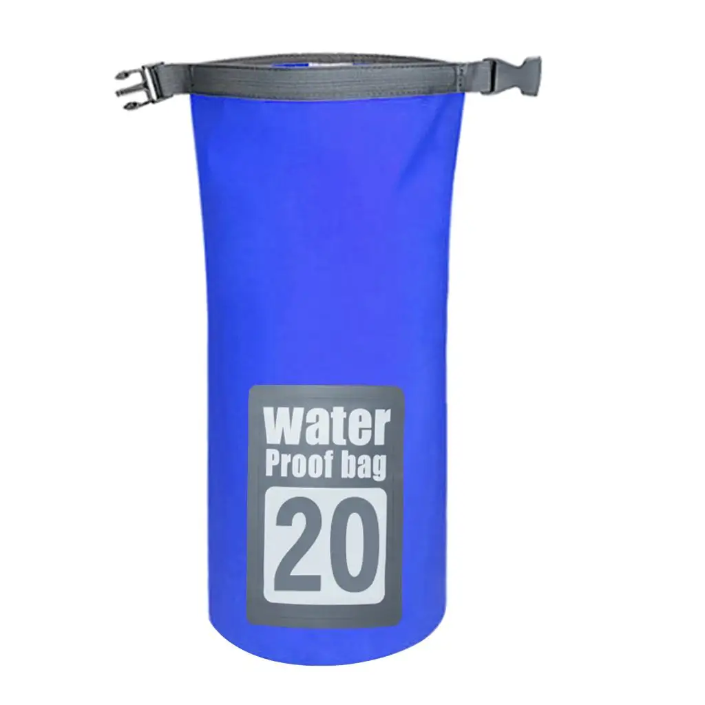  5/10/15/20/30L Swimming Bags Waterproof Dry Bag Backpack Camping Kayak Roll Top Sack Shoulder Pack for Boating Surfing 