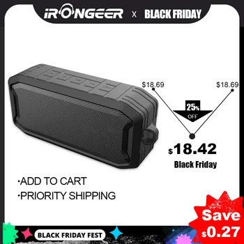 

IPX7 Waterproof Outdoor Bluetooth Speaker Portable FM Radio TWS Wireless Column Boombox TF AUX USB Outdoor Bass Subwoofer