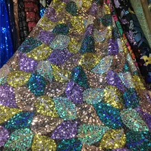 5 ярдов высококлассная африканская сетка с блестками вышитая кружевная ткань ФРАНЦУЗСКИЙ тюль кружево свадебное нигерийское платье DIY аксессуары