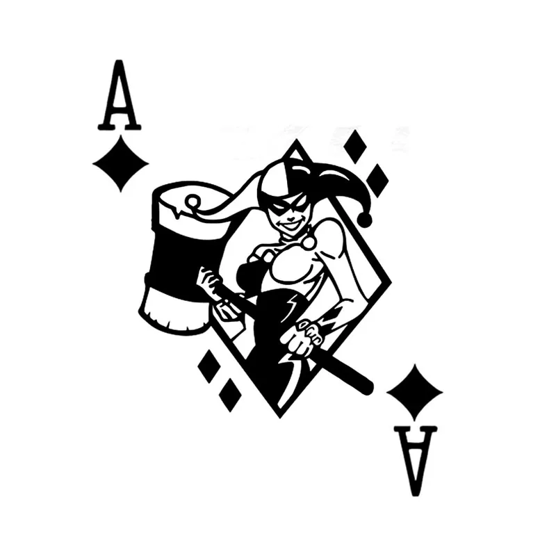 

13.1*16.3CM Queen Sexy Joker Poker Decor Decor Vinyl Car Modelling Sticker Personalized Graphic for Lexus GS300 IS250 GX470
