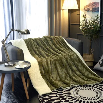 

Flannel Fleece Throw Blanket For Bed Winter Adult Soft Washable Bedspread Plush Blankets For Bedroom Living Room