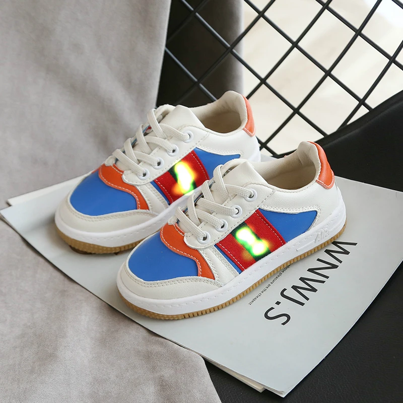 Boys Sneakers For Kids Shoes Baby Casual PU Light Toddler Girls Running Shos Fashion Brand White Sport Children Shoes Breathable