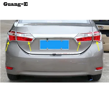 

For Toyota Corolla Altis 2014 2015 2016 Top Quality Detector Abs Chrome Cover Trim Back Tail Rear Light Lamp Frame Parts 4pcs