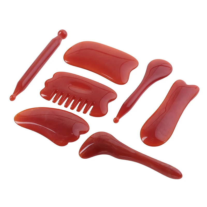 HOT Natural Resin Scraping Board Body Scraper Face Resin guasha Massage Tool Crystal Scratching Guash Health Care Massager