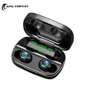 

S11 TWS Fingerprint Touch Wireless Bluetooth 5.0 Earphones LED Display Wireless Bluetooth Headphones Noise Cancelling Headset