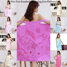 

Bathrobe Women Towel Home Textile Towel Robes Bath Wearable Towel Dress Lady Fast Drying Beach Spa Magical Nightwear Sexy Dress
