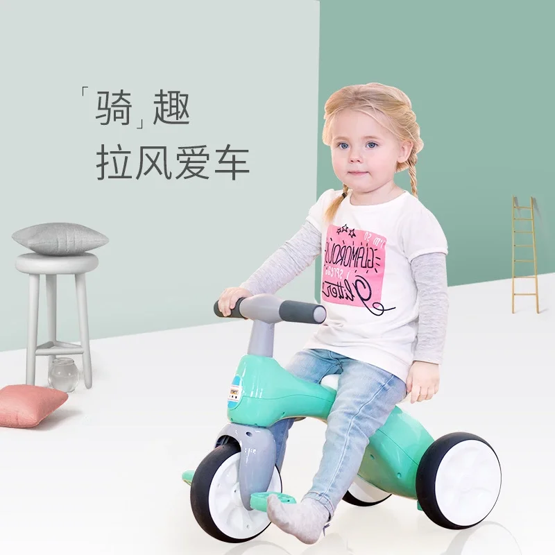 Ride On Cars Children's tricycle, baby bicycle, kid light tricycle car toy baby balance scooter 1-3 years old toddler bicycle