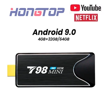 

HONGTOP dongle Android 9.0 Smart TV BOX 4G DDR3 32G EMMC ROM Set Top Box 6K 3D H.265 Wifi media player TV Receiver