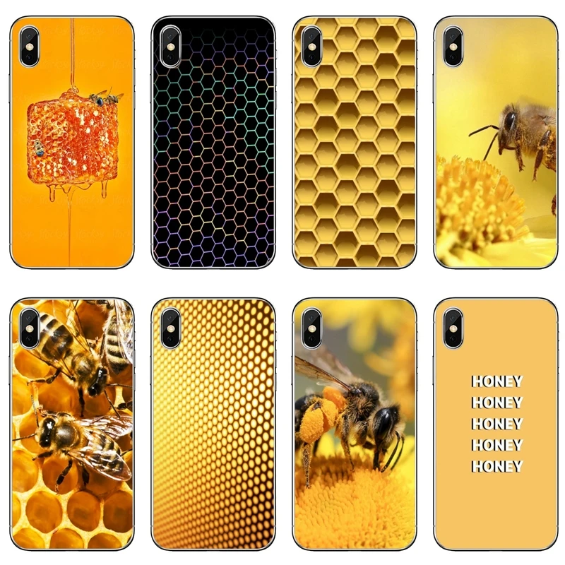 Золотой honeycomb honey bee для iPhone 11 pro XR X XS Max 8 7 6s plus SE 5s 5c iPod Touch 5 6 Чехол | Мобильные