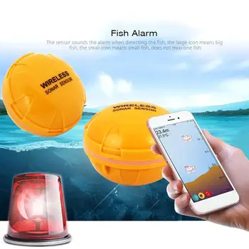 

Portable 3 Color 36M Boat Shore Fish Detect Bluetooth Smart Fishfinder Camping Lake Wireless Sonar Fishfinder App Smartphone