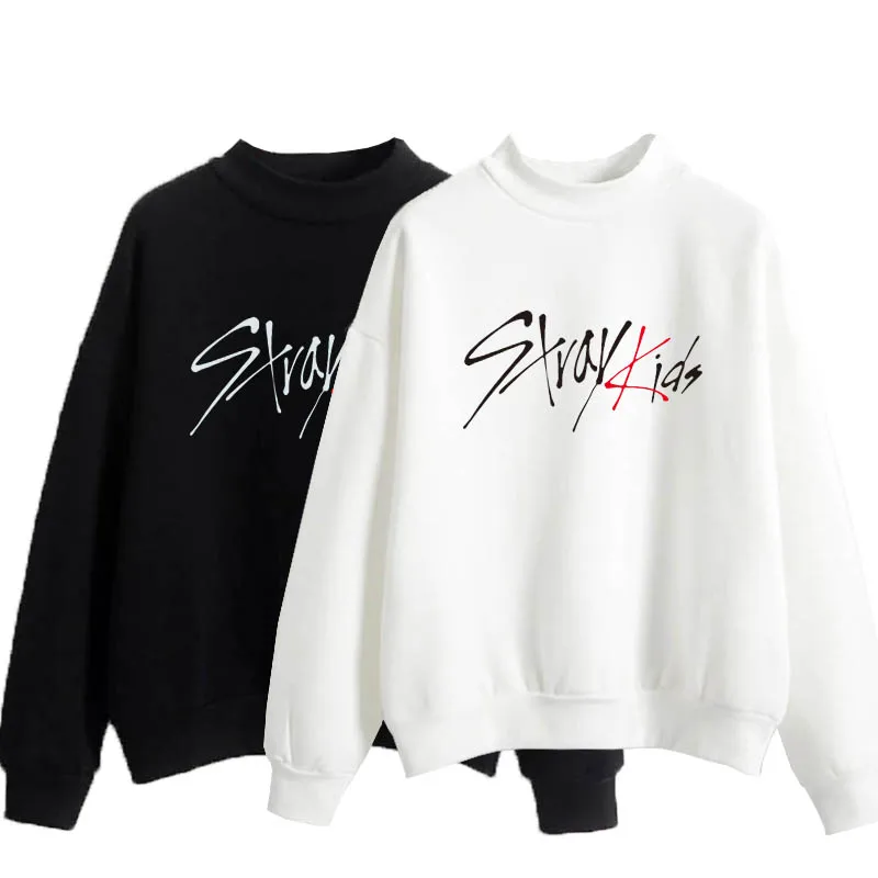 Ropa holgada coreana para mujer, sudaderas con estampado Harajuku Stray Kids, jerséis Harajuku con texto a Color y capucha