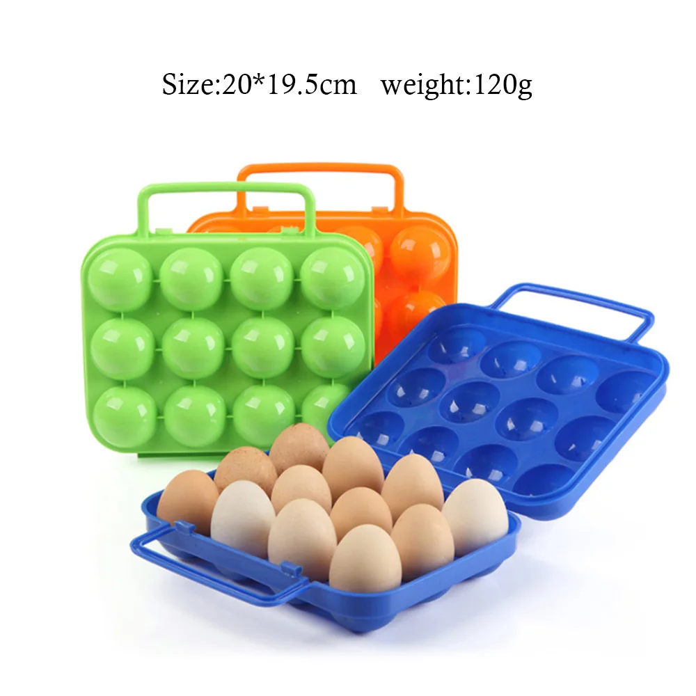 Портативный контейнер для хранения яиц, походная посуда для барбекю, походная кухонная плита - Цвет: Random Color