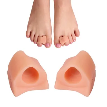 

Hot New 2pc Silicone Gel Bunion Toe Corrector Orthotic Straightener Separator Foot Care Corrector Tools Daily Toe Bone Orthotics