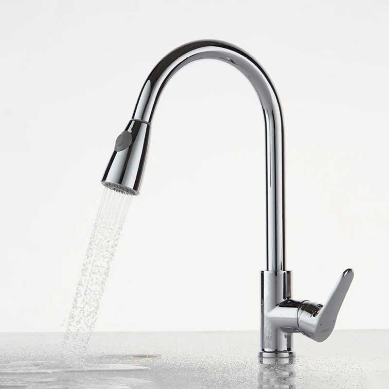 

JIAYUN Single Handle Pull out Kitchen Faucet with Pull down Sprayer