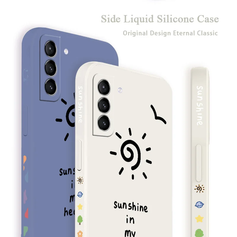 Wild Goose Liquid Silicone Case For Samsung Galaxy S21 S20 S10 Note 20 10 Camera Protective Soft Phone Back Cover On A72 A52 A42