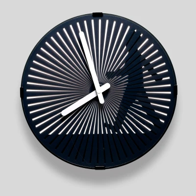 Motion Clock dynamic dynamic grating illusion moire fringe hanging clock Decoration gift 4