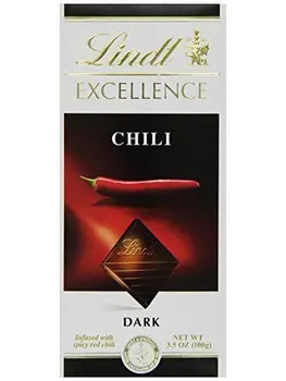 

Lindt Chocolate Bar Dark Chocolate 47 Percent Cocoa Excellence Chili 3.5 Oz Bars Case Of 12