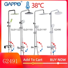 GAPPO Термостатический смеситель для душа, Хромированный Цвет, для ванной, смеситель для душа, набор, водопад, дождь, душевая головка, кран для ванны, краны