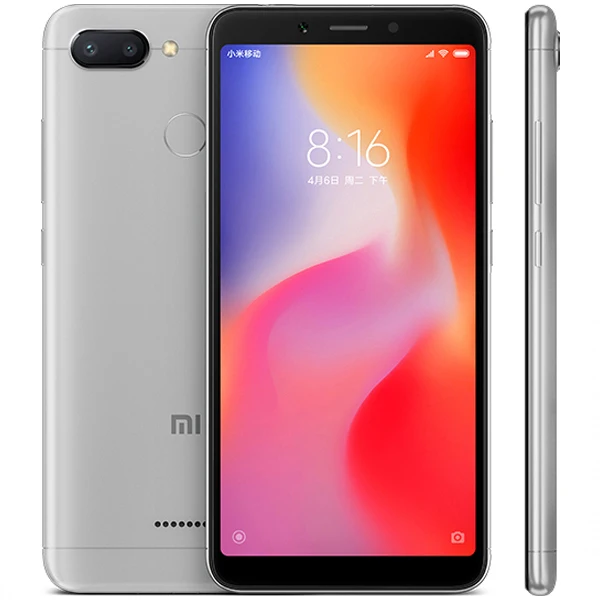 Grey Xiaomi Redmi 6 с глобальной ПЗУ, 3 ГБ ОЗУ, 32 Гб ПЗУ, смартфон Helio P22, Восьмиядерный процессор, 12 Мп+ 5 МП, две камеры, 5,45 дюйма, аккумулятор 3000 мАч - Цвет: Grey
