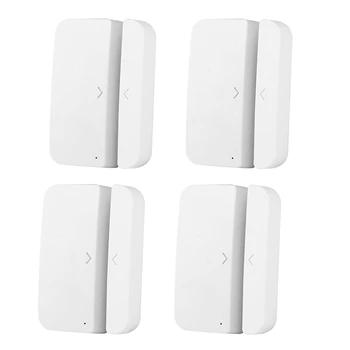 

Tuya Smart WiFi Door Window Sensor netic Detector Door Open Closed Detectors APP Control Work with Amazon Alexa 4 Set