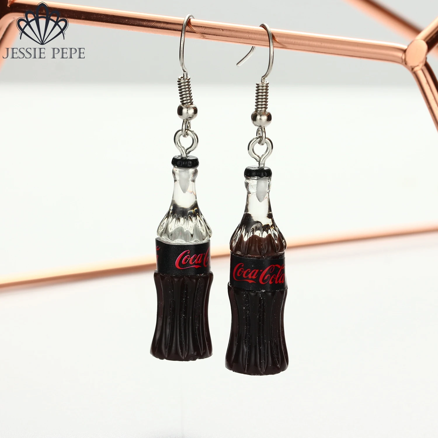 

Jessiepepe Unique Creative Simulated Cola Drink Drop Earrings For Women Wholesale Dropship Welcome #FZ007