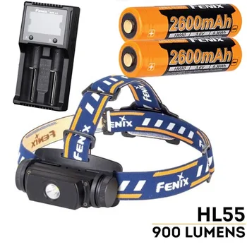 

Fenix HL55 Headlamp Lantern Cree XM -L2 U2 LED Light 900Lumens Outdoor Rescue Search lantern + 2 x ARB-L18-2600 battery,charger