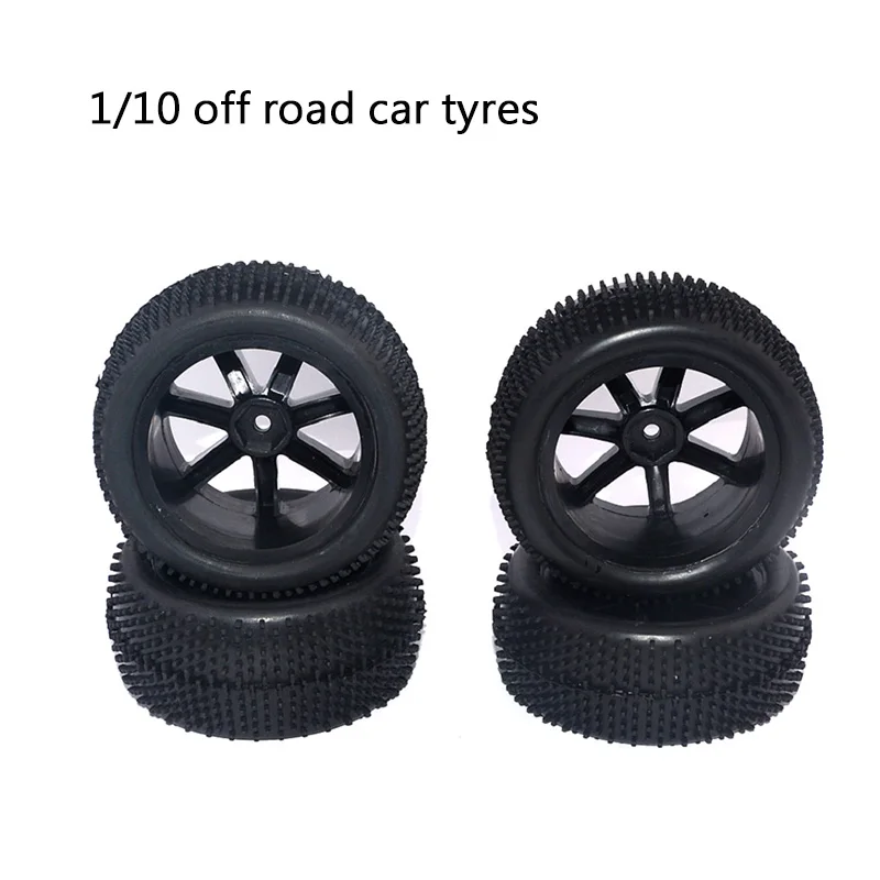 4Pcs 1/10 1/8 Wheel Rim& Tyre Tires for HSP HPI Team Losi Hongnor Kyosho Tamiya LRP 1/10 RC Off road Buggy Car