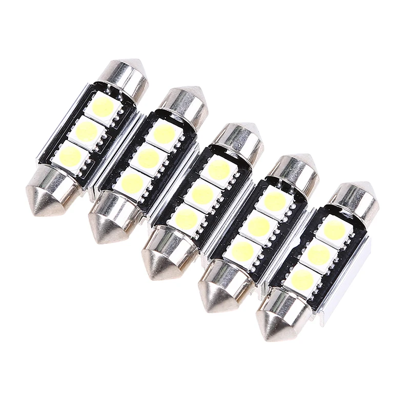 5 шт./лот 5050 3SMD 36 мм Canbus теплоотвод светодиодные автомобильные внутренние фестоны