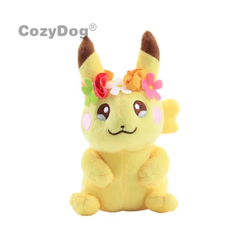 

20cm Pikachu with Garland Soft Plush Toy doll NEW Arrival Kawaii Stuffed Animals plush toys Anime Children kids Birthday Gift