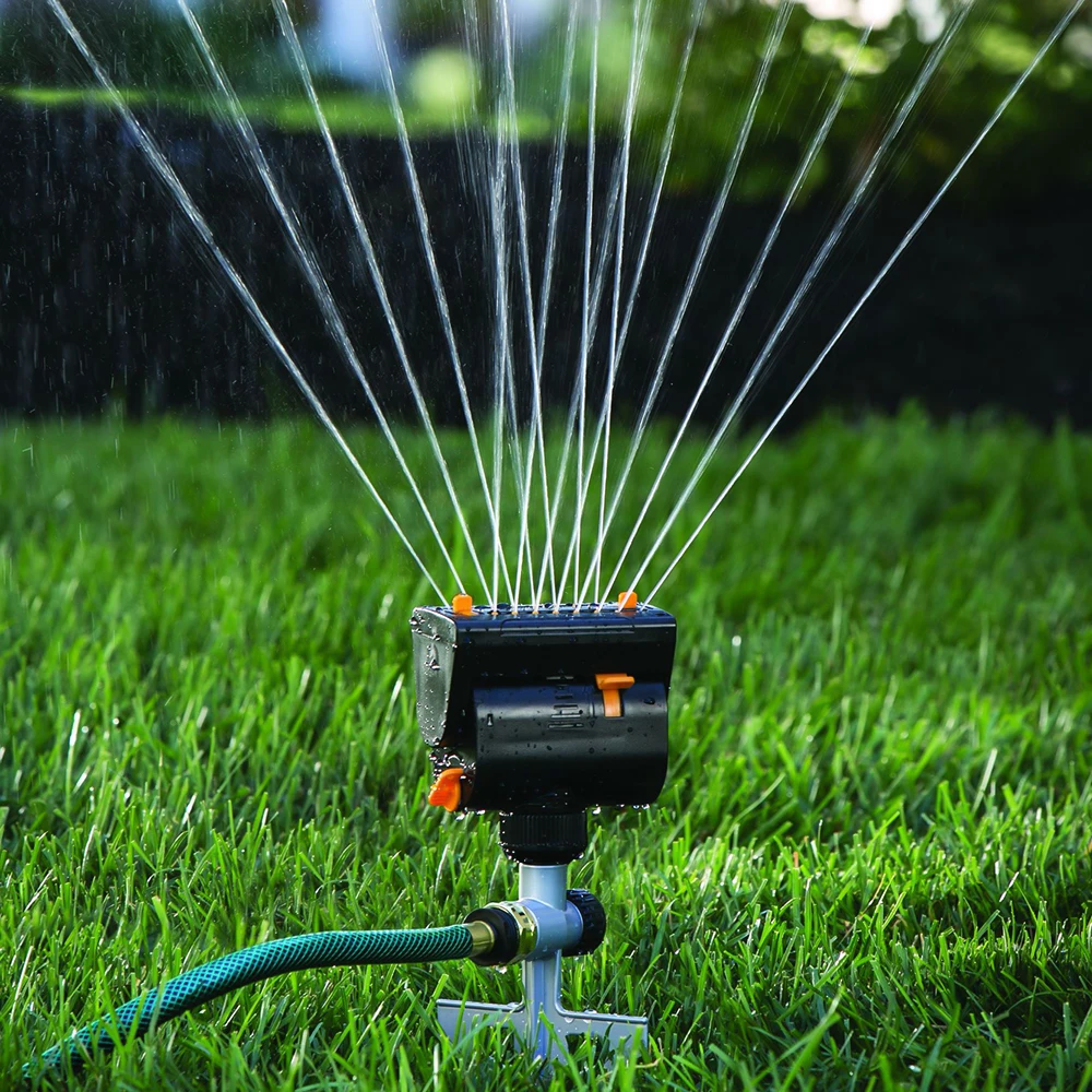 16 Hole Lawn Sprinkler Water Spray Nozzle Watering Irrigation Automatic
