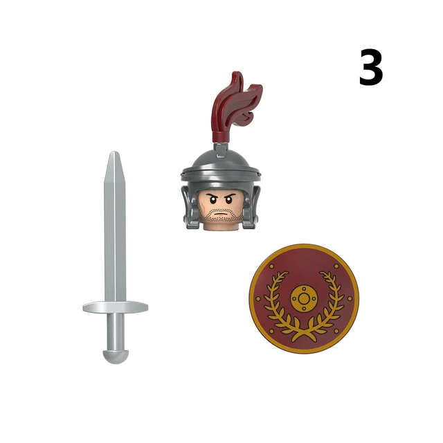 MOC Middle Ages Roman Greece Warrior Castle Knights Action Figure 3