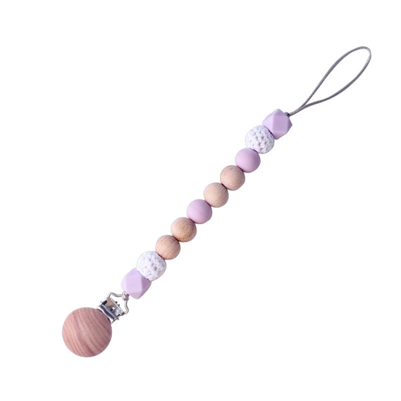 PP Детская деревянная Соска с зажимом, держатель на цепочке, соска с зажимом, поводок, ремень, держатель для соски для кормления младенцев - Цвет: PP