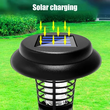 

Solar Mosquito Killer LED Lamp Solar Light Power LED Pest Bug Insect Zapper Waterproof Easy Installation for Garden Lawn