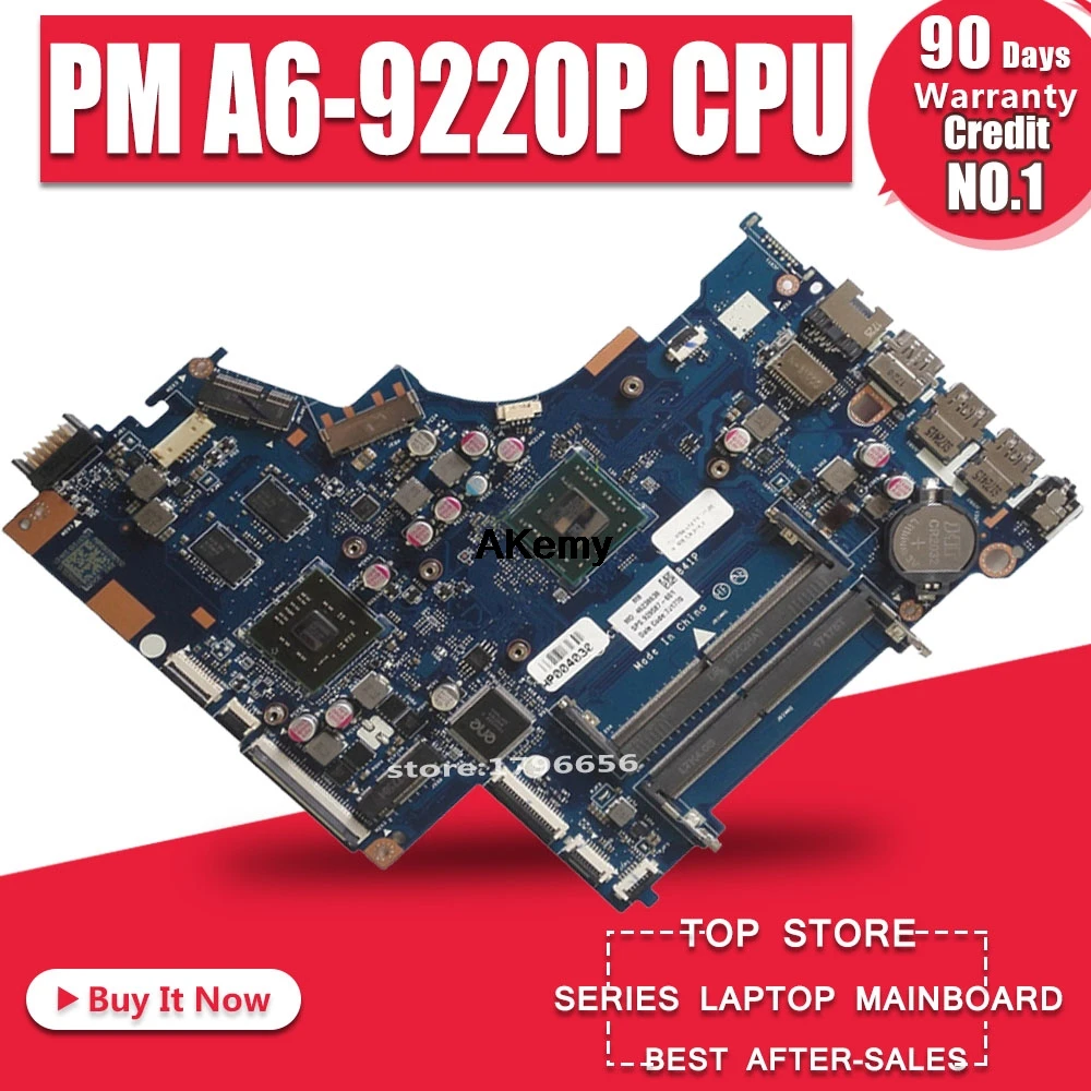 

15-BW 15-bw066sa Laptop Motherboard FOR HP 924724-601 CTL51/53 LA-E841P mainboard Fully Tested PM A6-9220P CPU