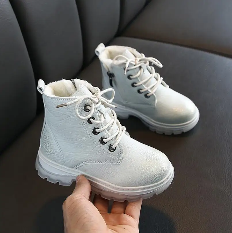 Children Sneakers Baby Martin Boots Waterproof Kids Shoes Boys Girls Snow Boots Casual Shoes Girls Boys Plush Fashion Boots