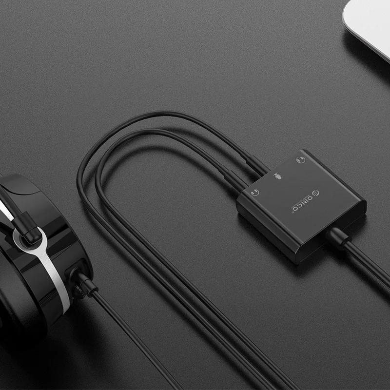 Звуковая карта USB аудио интерфейс внешний 3,5 мм микрофонный аудио адаптер саундкарта для гарнитура для ноутбука USB звуковая карта, SKT3