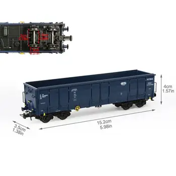2pcs HO Scale 1:87 40ft High-side Gondola Car Printed Railway Wagons Model Train Container Carriage Freight Car C8742P