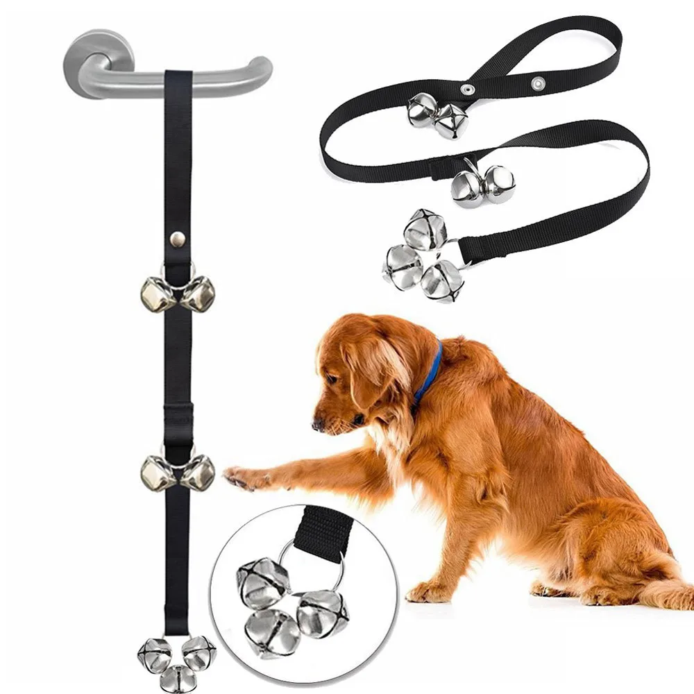 Собачьи дверные колокольчики премиум качества учебный Горшок Большие регулируемые колокольчики для собак