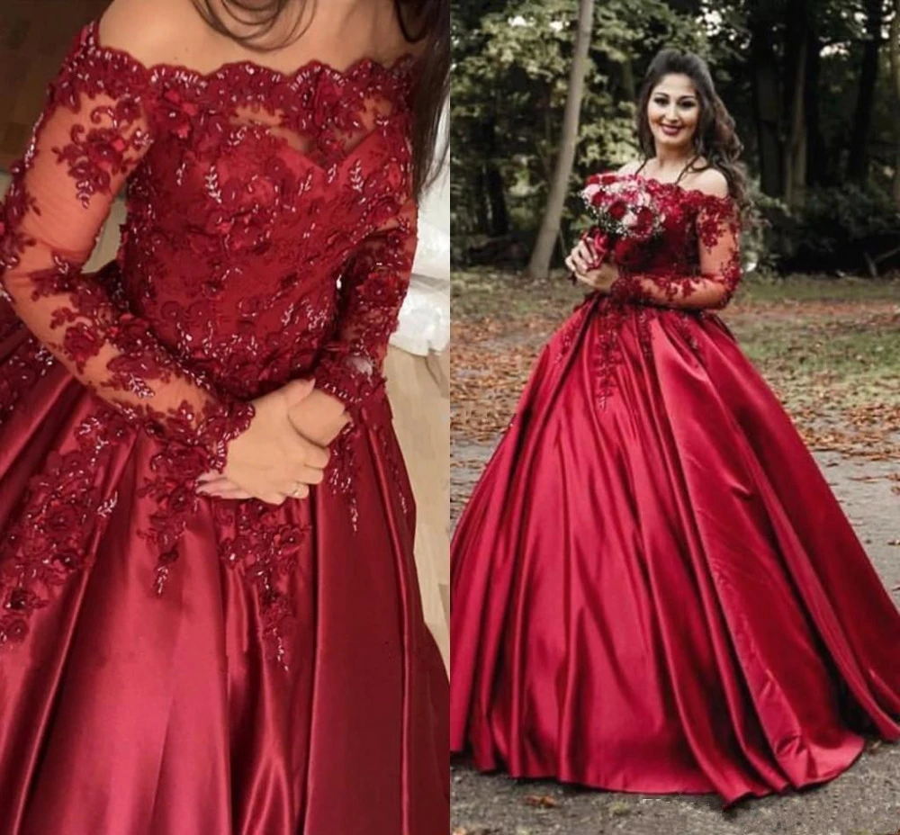 maroon gown for chubby